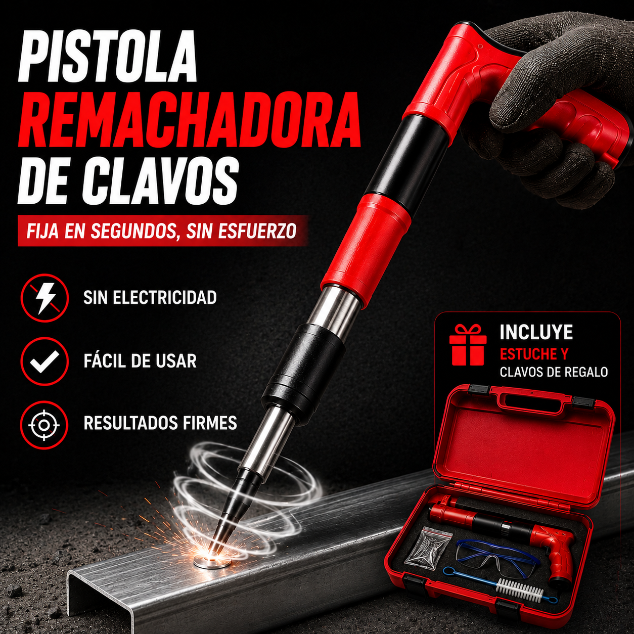 Pistola Remachadora Profesional + Kit Completo de Regalo 🎁